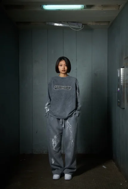 ACID WASH LONG SLEEVE TEE gf