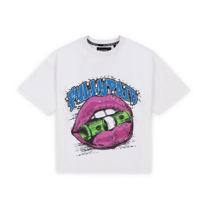 FULLYPAID WHITE WASH MOUTH GRAPHIC T SHIRT FULLYPAID WHITE WASH MOUTH GRAPHIC T SHIRT