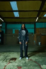 WORLD JOGGERS BLACK ACID WASH g